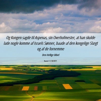 Picture 06 - Daniel 1:3 DA1871 - Og Kongen sagde til Aspenas, sin Overhofmester, - Bible Verse Picture