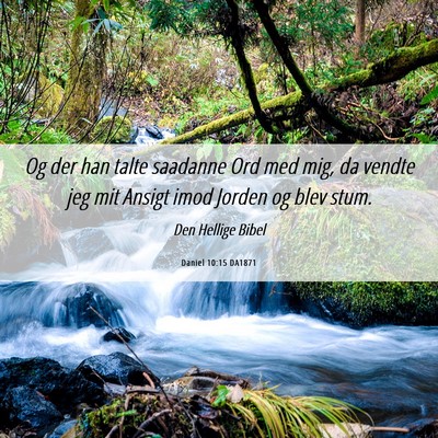Picture 06 - Daniel 10:15 DA1871 - Og der han talte saadanne Ord med mig, da vendte - Bible Verse Picture
