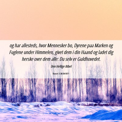 Picture 06 - Daniel 2:38 DA1871 - og har allesteds, hvor Mennesker bo, Dyrene paa - Bible Verse Picture