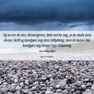 Picture 06 - Daniel 5:15 DA1871 - Og nu ere de vise, Besværgerne, førte ind for - Bible Verse Picture