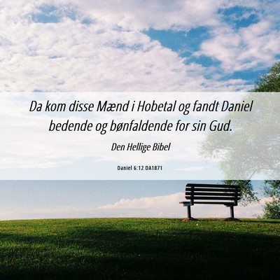 Picture 06 - Daniel 6:12 DA1871 - Da kom disse Mænd i Hobetal og fandt Daniel - Bible Verse Picture