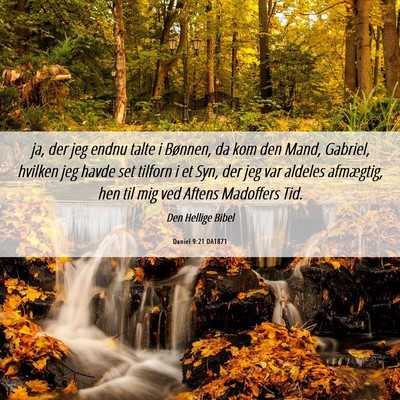 Picture 06 - Daniel 9:21 DA1871 - ja, der jeg endnu talte i Bønnen, da kom den - Bible Verse Picture