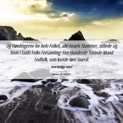 Picture 06 - Dommer 20:2 DA1871 - Og Høvdingerne for hele Folket, alle Israels - Bible Verse Picture