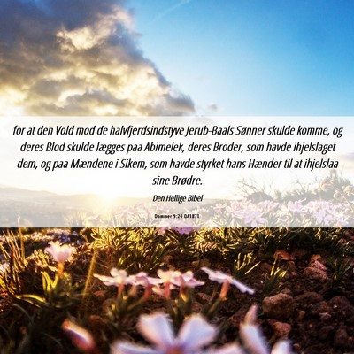 Picture 06 - Dommer 9:24 DA1871 - for at den Vold mod de halvfjerdsindstyve - Bible Verse Picture