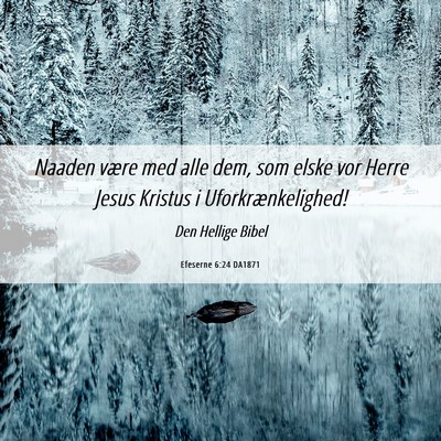 Picture 06 - Efeserne 6:24 DA1871 - Naaden være med alle dem, som elske vor Herre - Bible Verse Picture