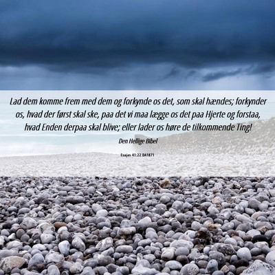 Picture 06 - Esajas 41:22 DA1871 - Lad dem komme frem med dem og forkynde os det, - Bible Verse Picture