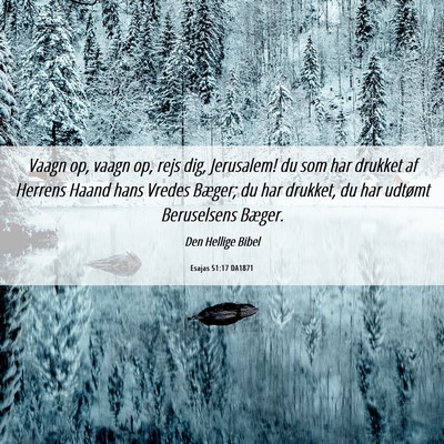 Picture 06 - Esajas 51:17 DA1871 - Vaagn op, vaagn op, rejs dig, Jerusalem! du som - Bible Verse Picture