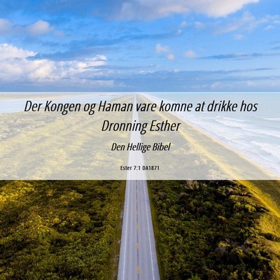 Picture 06 - Ester 7:1 DA1871 - Der Kongen og Haman vare komne at drikke hos - Bible Verse Picture