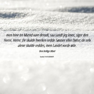 Picture 06 - Ezekiel 14:16 DA1871 - men hine tre Mænd vare derudi, saa sandt jeg - Bible Verse Picture