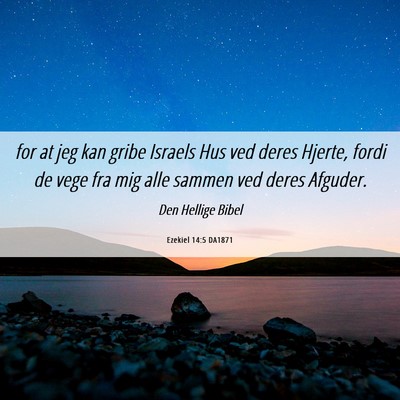 Picture 06 - Ezekiel 14:5 DA1871 - for at jeg kan gribe Israels Hus ved deres - Bible Verse Picture