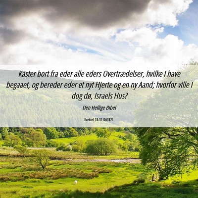 Picture 06 - Ezekiel 18:31 DA1871 - Kaster bort fra eder alle eders Overtrædelser, - Bible Verse Picture