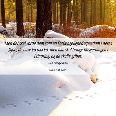 Picture 06 - Ezekiel 21:23 DA1871 - Men det skal vorde dem som en - Bible Verse Picture