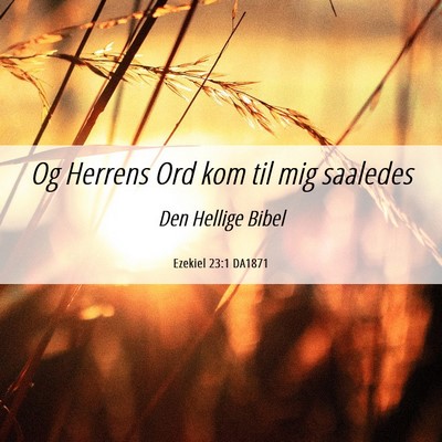 Picture 06 - Ezekiel 23:1 DA1871 - Og Herrens Ord kom til mig - Bible Verse Picture