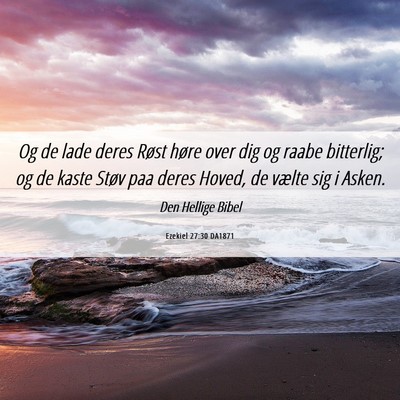 Picture 06 - Ezekiel 27:30 DA1871 - Og de lade deres Røst høre over dig og raabe - Bible Verse Picture
