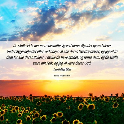 Picture 06 - Ezekiel 37:23 DA1871 - De skulle ej heller mere besmitte sig ved deres - Bible Verse Picture