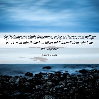 Picture 06 - Ezekiel 37:28 DA1871 - Og Hedningerne skulle fornemme, at jeg er Herren, - Bible Verse Picture