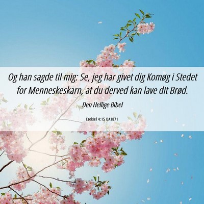 Picture 06 - Ezekiel 4:15 DA1871 - Og han sagde til mig: Se, jeg har givet dig - Bible Verse Picture