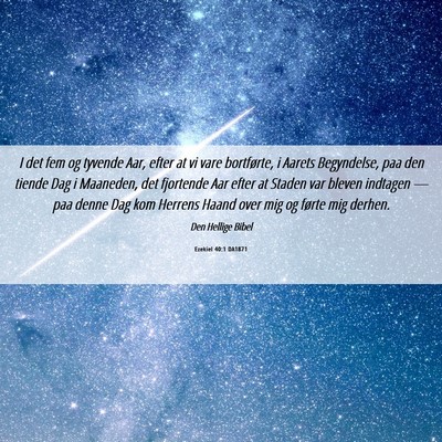 Picture 06 - Ezekiel 40:1 DA1871 - I det fem og tyvende Aar, efter at vi vare - Bible Verse Picture