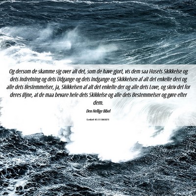 Picture 06 - Ezekiel 43:11 DA1871 - Og dersom de skamme sig over alt det, som de have - Bible Verse Picture