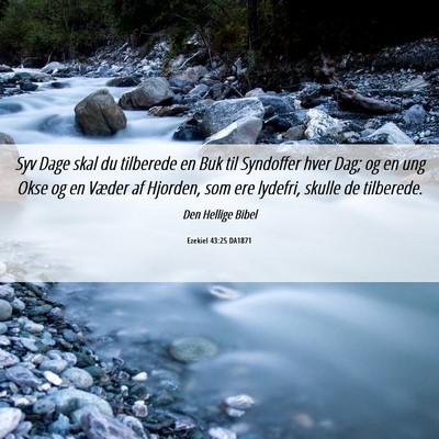 Picture 06 - Ezekiel 43:25 DA1871 - Syv Dage skal du tilberede en Buk til Syndoffer - Bible Verse Picture