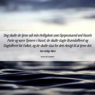 Picture 06 - Ezekiel 44:11 DA1871 - Dog skulle de tjene udi min Helligdom som - Bible Verse Picture