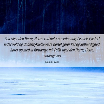 Picture 06 - Ezekiel 45:9 DA1871 - Saa siger den Herre, Herre: Lad det være eder - Bible Verse Picture