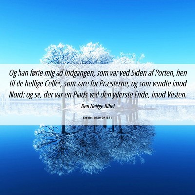 Picture 06 - Ezekiel 46:19 DA1871 - Og han førte mig ad Indgangen, som var ved Siden - Bible Verse Picture