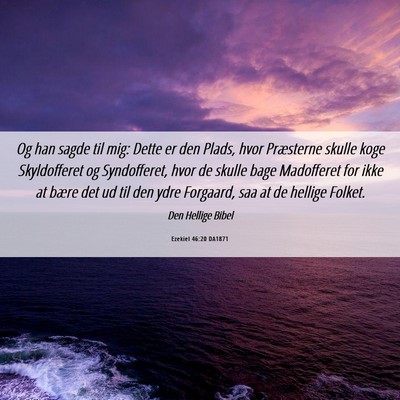 Picture 06 - Ezekiel 46:20 DA1871 - Og han sagde til mig: Dette er den Plads, hvor - Bible Verse Picture