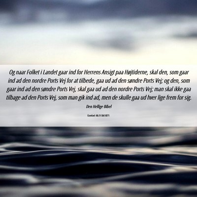 Picture 06 - Ezekiel 46:9 DA1871 - Og naar Folket i Landet gaar ind for Herrens - Bible Verse Picture