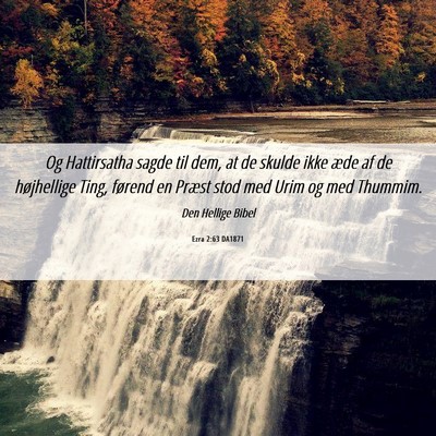 Picture 06 - Ezra 2:63 DA1871 - Og Hattirsatha sagde til dem, at de skulde ikke - Bible Verse Picture