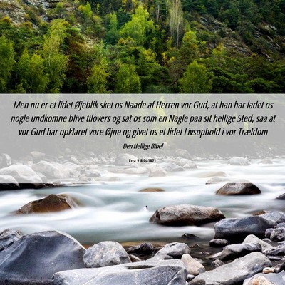 Picture 06 - Ezra 9:8 DA1871 - Men nu er et lidet Øjeblik sket os Naade af - Bible Verse Picture