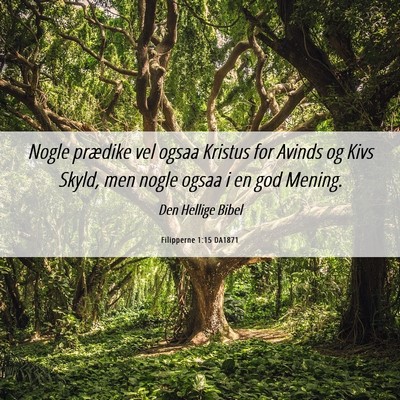 Picture 06 - Filipperne 1:15 DA1871 - Nogle prædike vel ogsaa Kristus for Avinds og - Bible Verse Picture