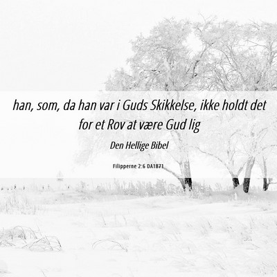 Picture 06 - Filipperne 2:6 DA1871 - han, som, da han var i Guds Skikkelse, ikke holdt - Bible Verse Picture