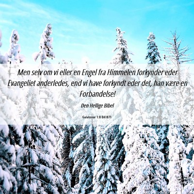 Picture 06 - Galaterne 1:8 DA1871 - Men selv om vi eller en Engel fra Himmelen - Bible Verse Picture