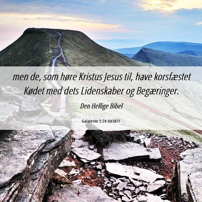Picture 06 - Galaterne 5:24 DA1871 - men de, som høre Kristus Jesus til, have - Bible Verse Picture