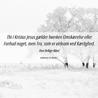 Picture 06 - Galaterne 5:6 DA1871 - Thi i Kristus Jesus gælder hverken Omskærelse - Bible Verse Picture
