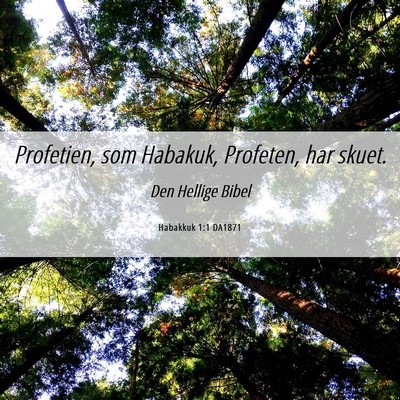Picture 06 - Habakkuk 1:1 DA1871 - Profetien, som Habakuk, Profeten, har - Bible Verse Picture