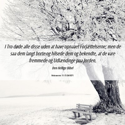 Picture 06 - Hebræerne 11:13 DA1871 - I Tro døde alle disse uden at have opnaaet - Bible Verse Picture