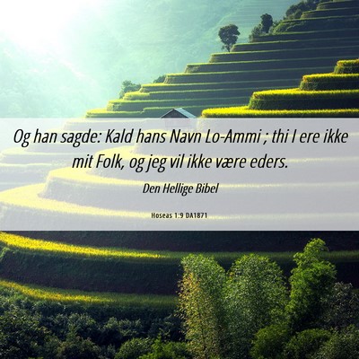Picture 06 - Hoseas 1:9 DA1871 - Og han sagde: Kald hans Navn Lo-Ammi ; thi I ere - Bible Verse Picture