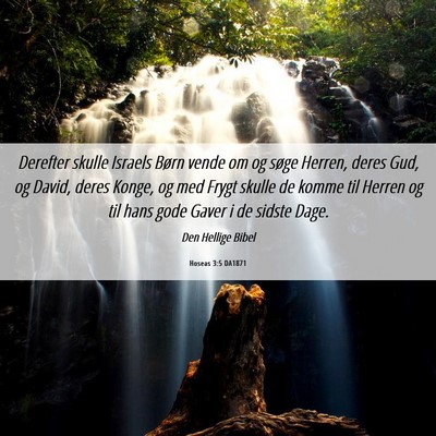 Picture 06 - Hoseas 3:5 DA1871 - Derefter skulle Israels Børn vende om og søge - Bible Verse Picture