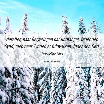 Picture 06 - Jakob 1:15 DA1871 - derefter, naar Begæringen har undfanget, føder - Bible Verse Picture