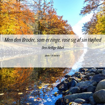 Picture 06 - Jakob 1:9 DA1871 - Men den Broder, som er ringe, rose sig af sin - Bible Verse Picture