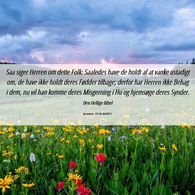 Picture 06 - Jeremias 14:10 DA1871 - Saa siger Herren om dette Folk: Saaledes have de - Bible Verse Picture