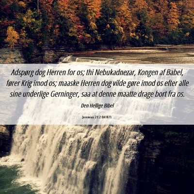 Picture 06 - Jeremias 21:2 DA1871 - Adspørg dog Herren for os; thi Nebukadnezar, - Bible Verse Picture