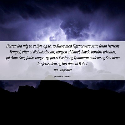 Picture 06 - Jeremias 24:1 DA1871 - Herren lod mig se et Syn, og se, to Kurve med - Bible Verse Picture