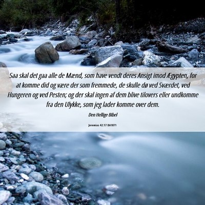 Picture 06 - Jeremias 42:17 DA1871 - Saa skal det gaa alle de Mænd, som have vendt - Bible Verse Picture
