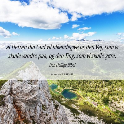 Picture 06 - Jeremias 42:3 DA1871 - at Herren din Gud vil tilkendegive os den Vej, - Bible Verse Picture