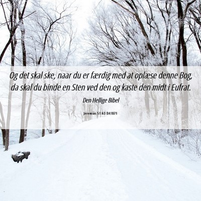 Picture 06 - Jeremias 51:63 DA1871 - Og det skal ske, naar du er færdig med at - Bible Verse Picture
