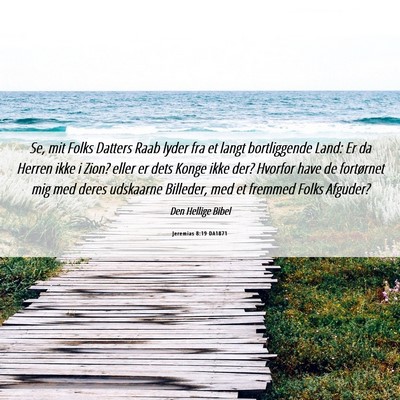 Picture 06 - Jeremias 8:19 DA1871 - Se, mit Folks Datters Raab lyder fra et langt - Bible Verse Picture