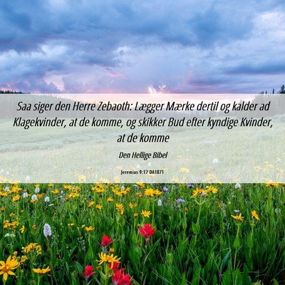 Picture 06 - Jeremias 9:17 DA1871 - Saa siger den Herre Zebaoth: Lægger Mærke - Bible Verse Picture